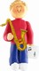 Male Musician Sax Ornament (Blonde Hair)